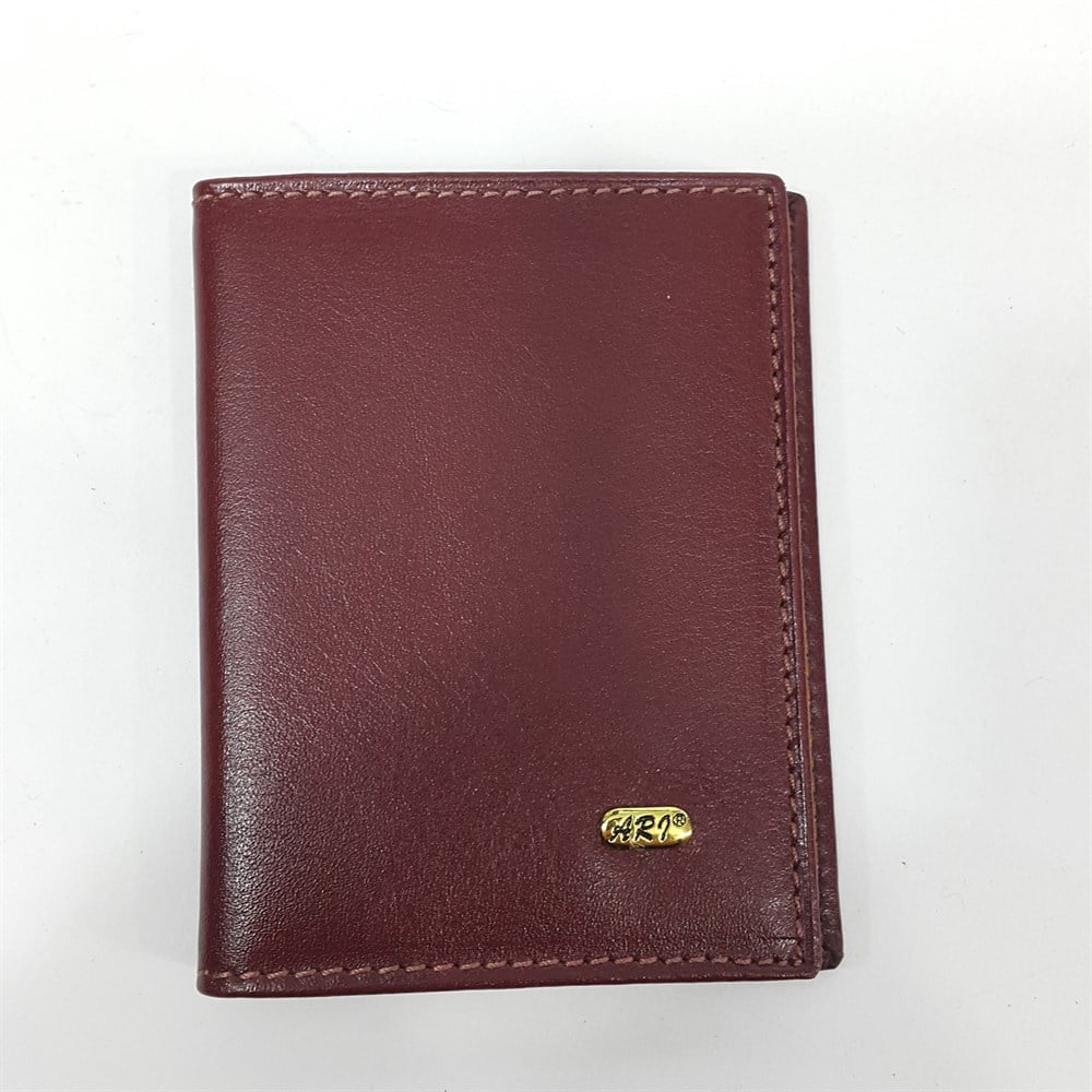 Siyah-Taba-Kırmızı-Kahve Renkte Dikey Model Hakiki Deri Kartlık