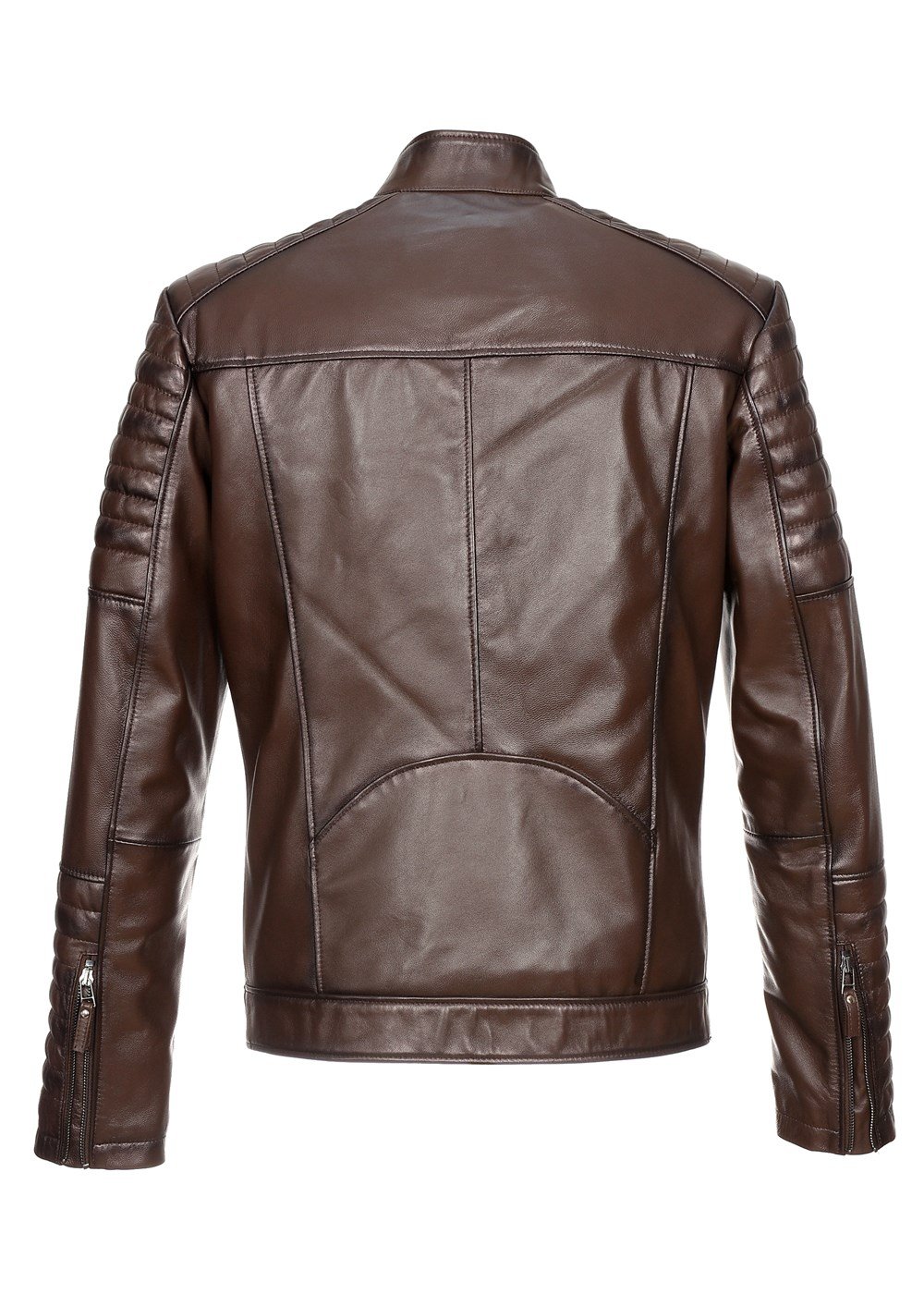 Spor Model Erkek Deri Mont Fındık Renk 