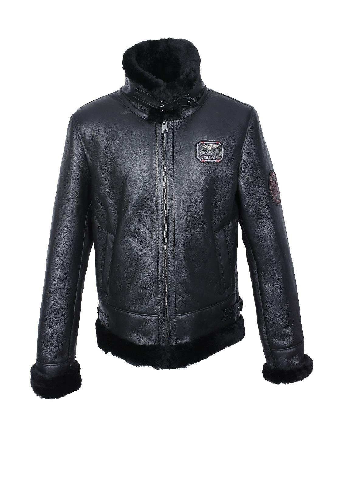 Spor Pilot Model Erkek Deri Mont Siyah Renk