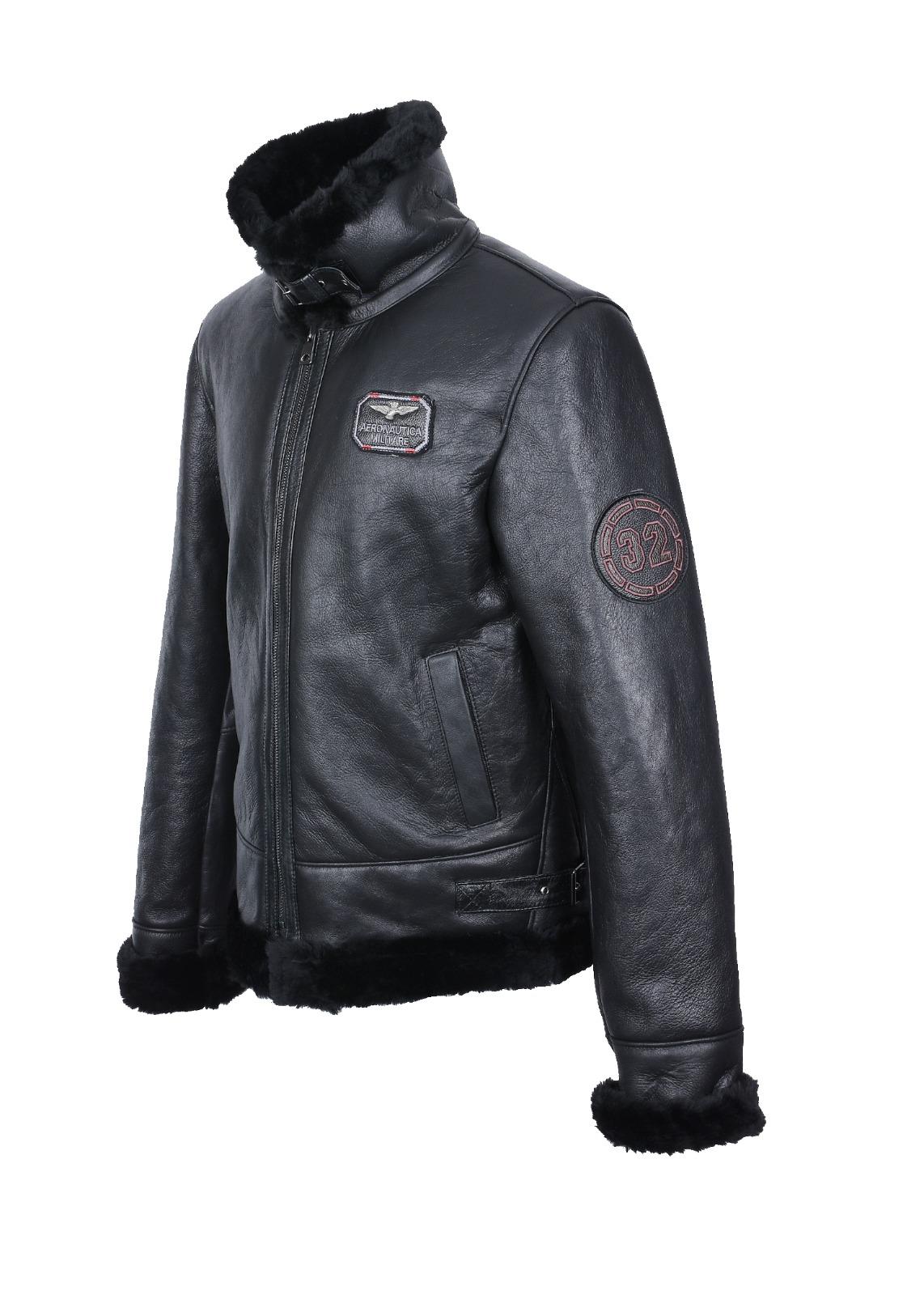 Spor Pilot Model Erkek Deri Mont Siyah Renk