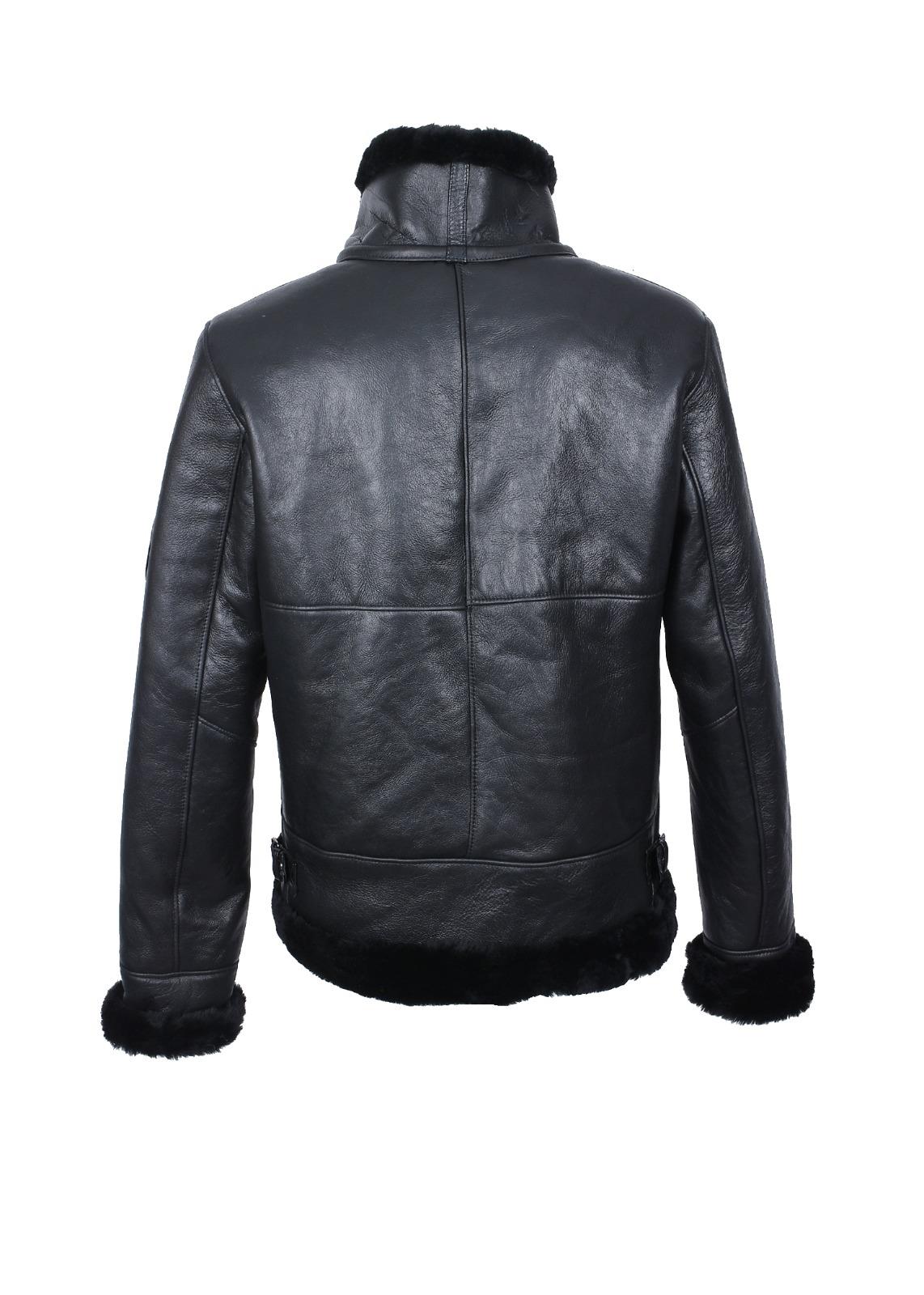 Spor Pilot Model Erkek Deri Mont Siyah Renk