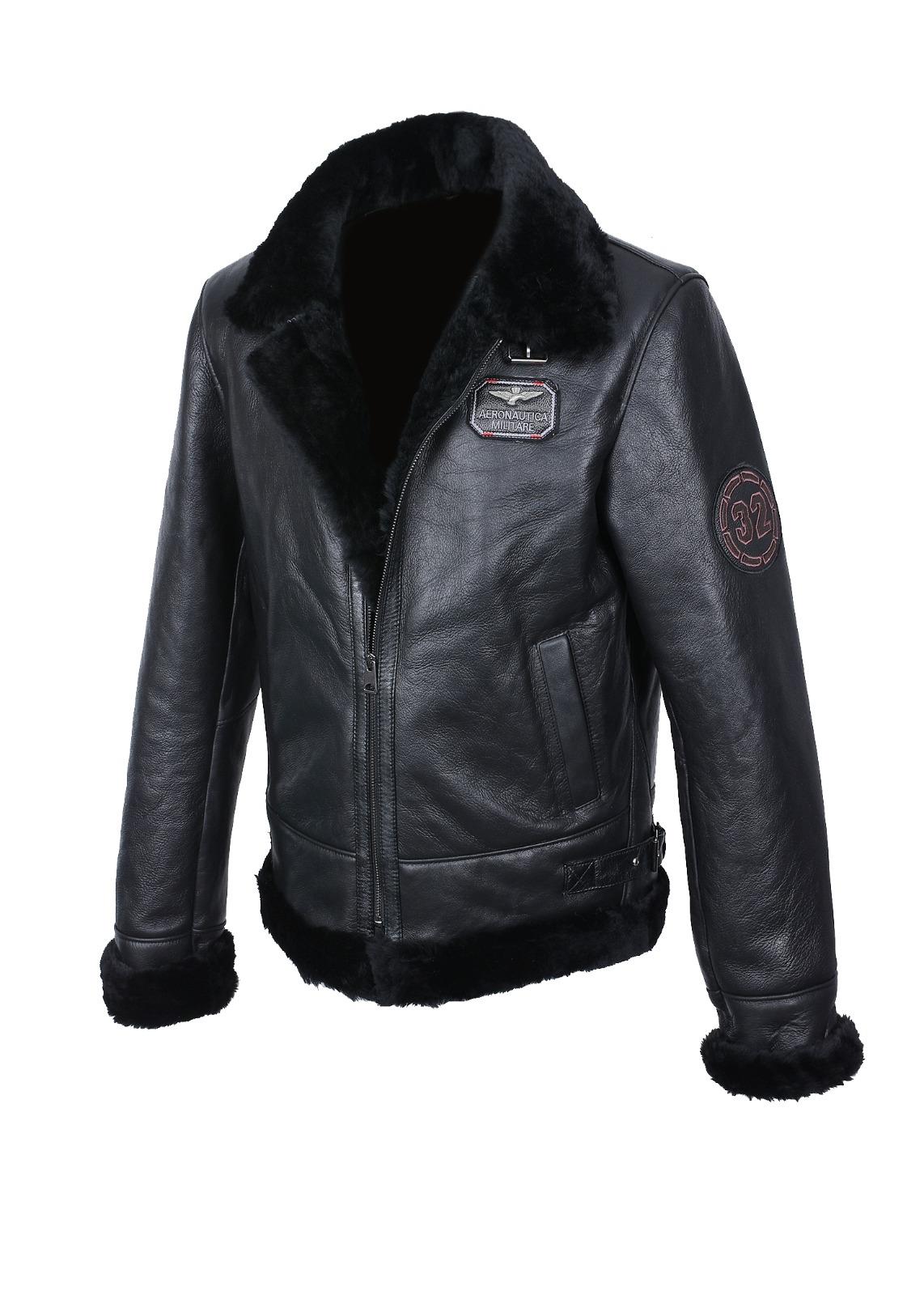 Spor Pilot Model Erkek Deri Mont Siyah Renk