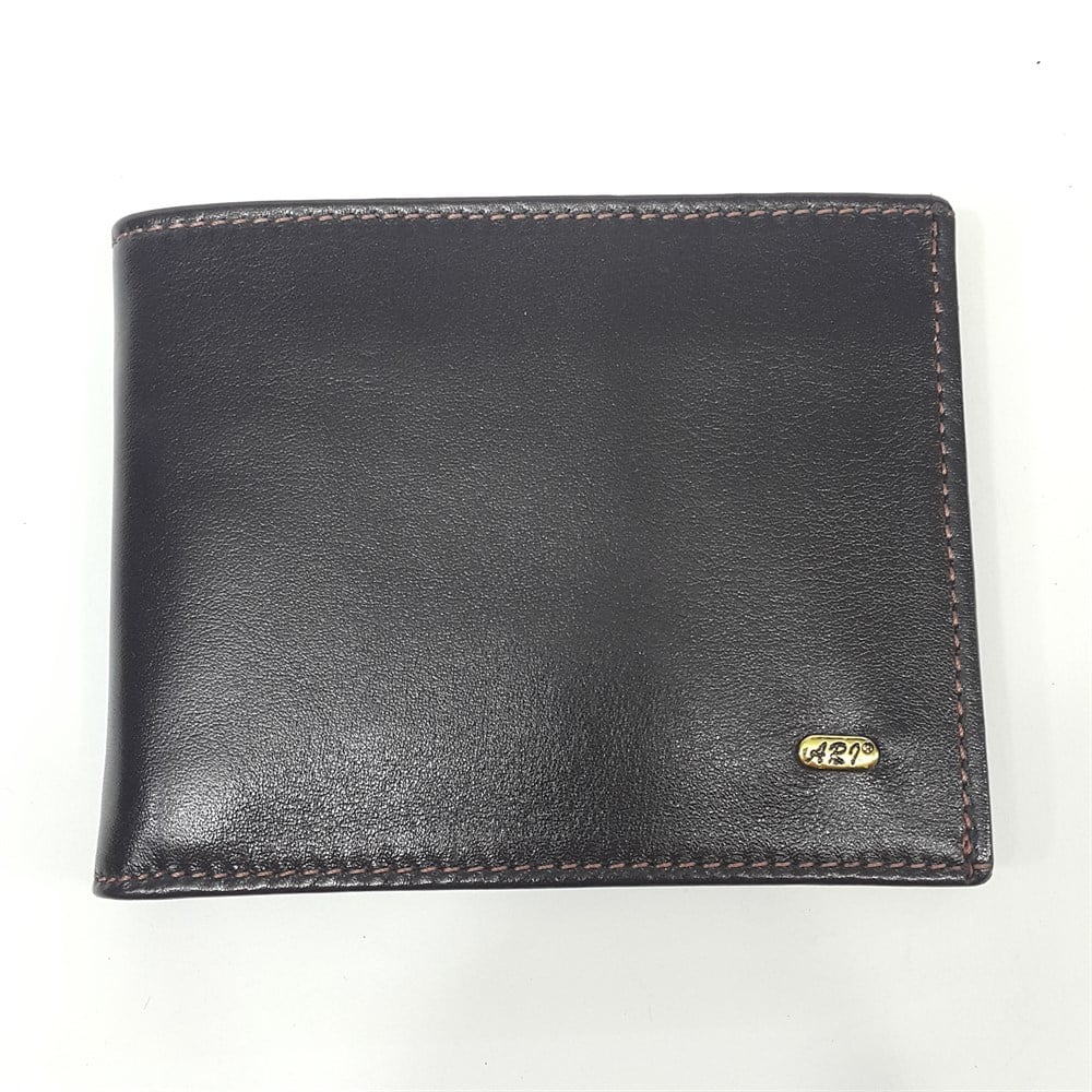 Taba-Siyah-Kahve Renkte Kartlık, Kimlik Ve Bozuk Para Bölmeli Yatay Deri Cüzdan