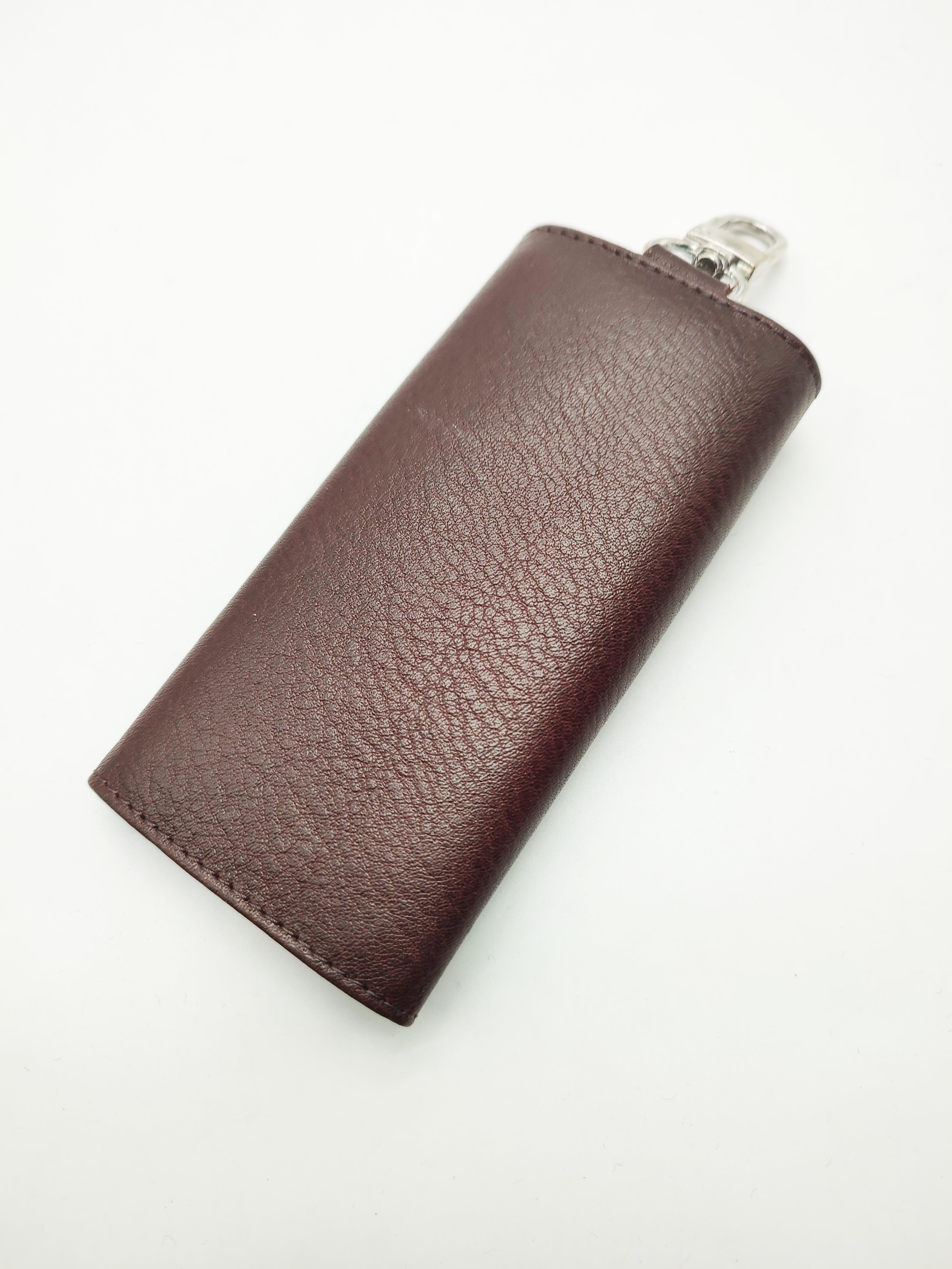 Uzun Model Deri Anahtarlık Kahve Renk