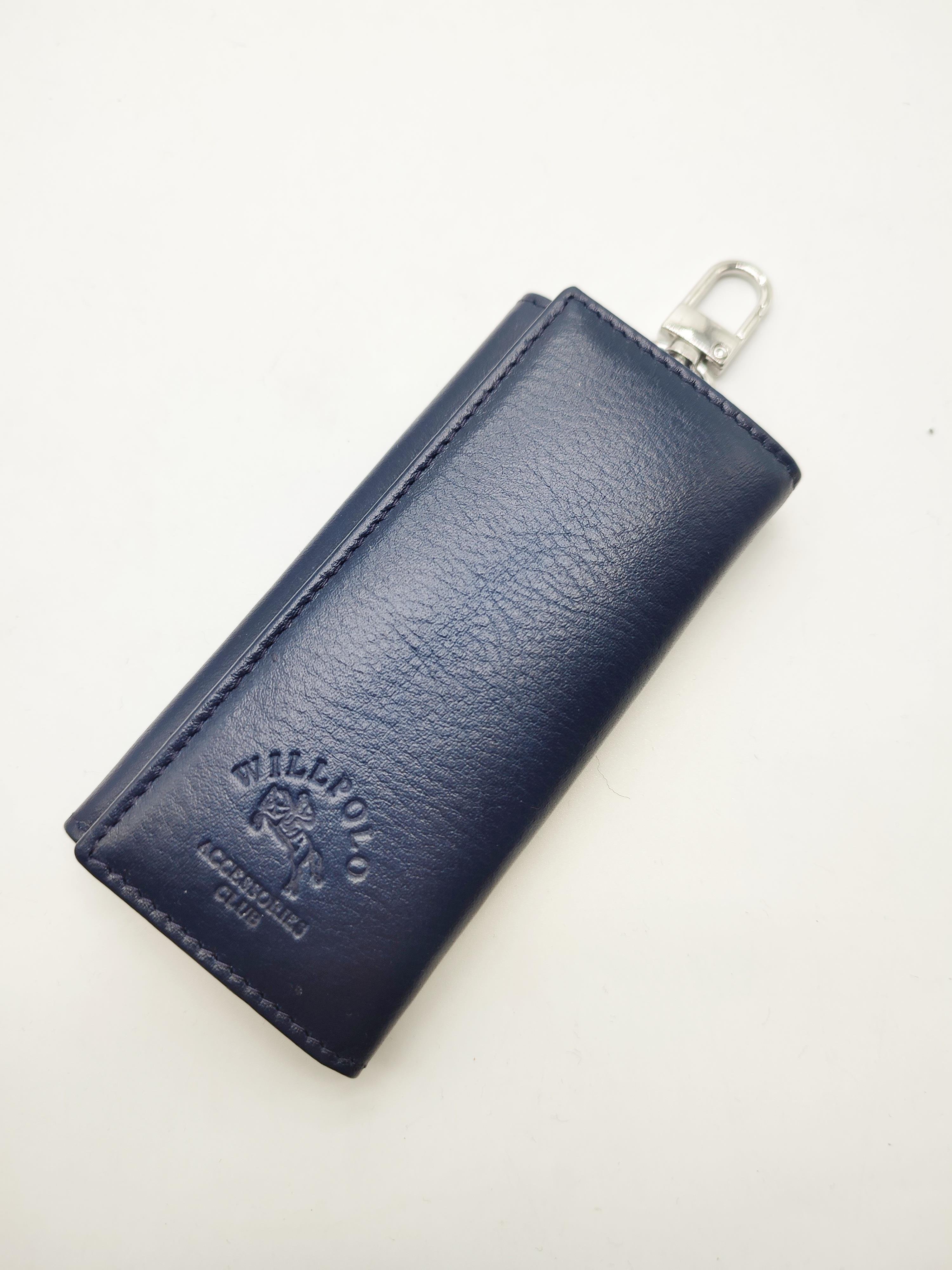 Uzun Model Deri Anahtarlık Lacivert Renk