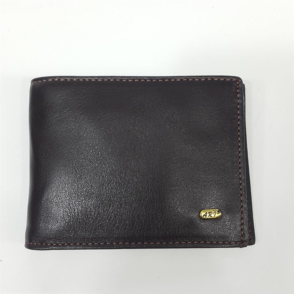 yatay erkek deri cüzdan bozuk para gözlü