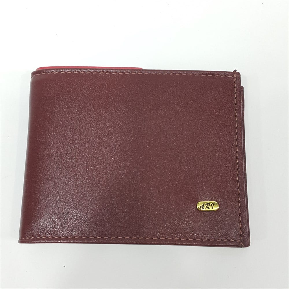 yatay erkek deri cüzdan bozuk para gözlü