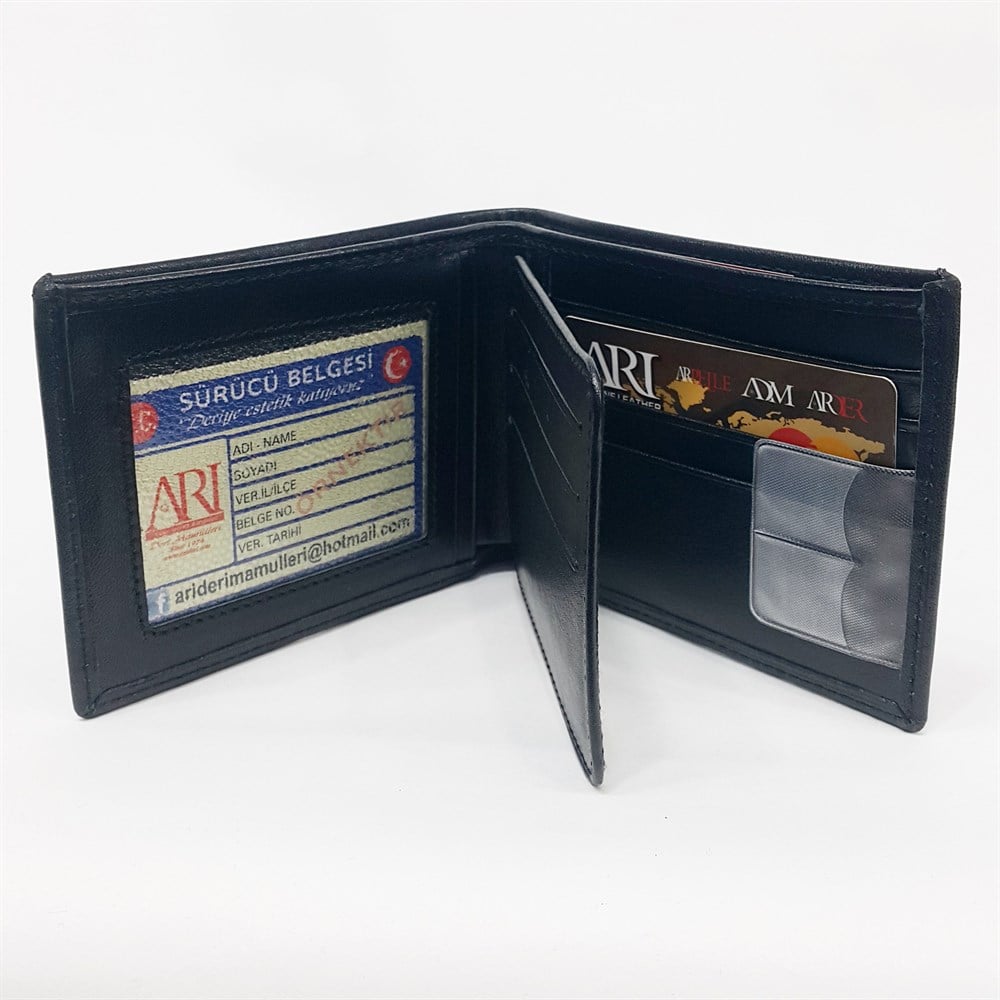 yatay model erkek deri cüzdan