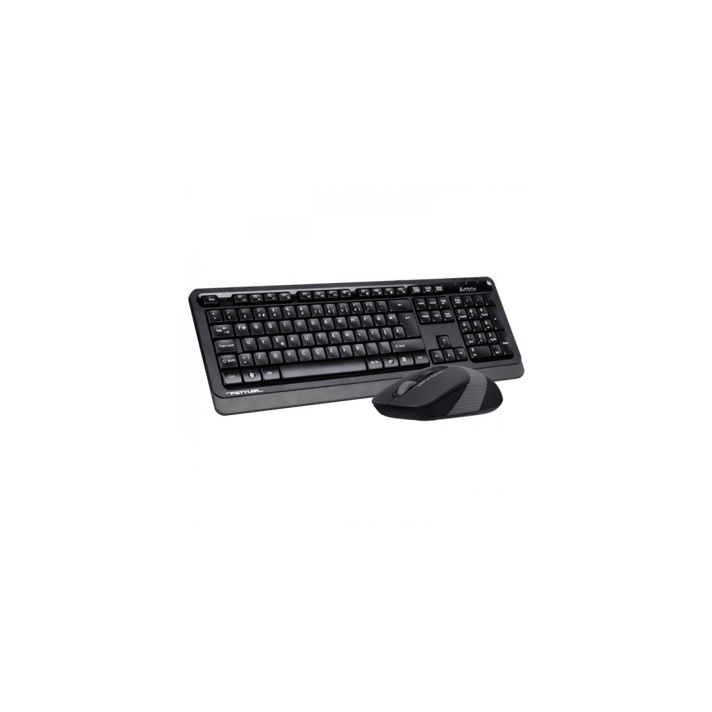 A4 TECH FG1010, Gri, FSTYLER, 2.4Ghz Kablosuz, Türkçe F, Klavye Mouse Set
