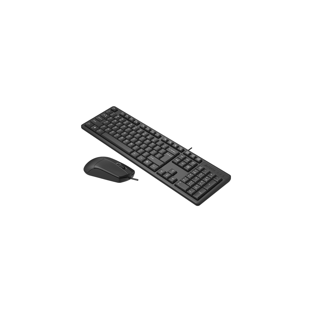 A4 TECH KR-3330S, Siyah, USB Kablolu, Türkçe Q, Multimedya, Klavye Mouse Set