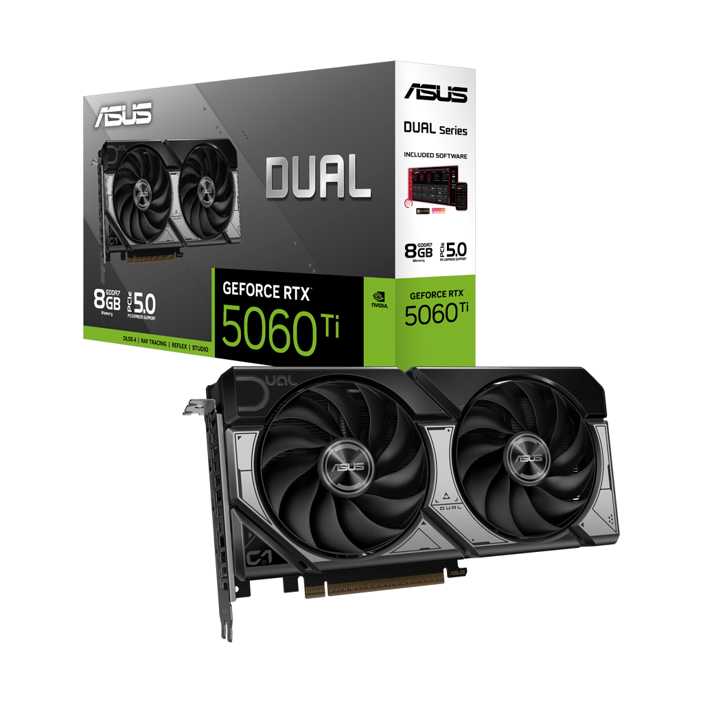 ASUS DUAL-RTX5060TI-8G, 8Gb, 128Bit, GDDR7, 1xHDMI, 3xDP GAMING Ekran Kartı (OUTLET)
