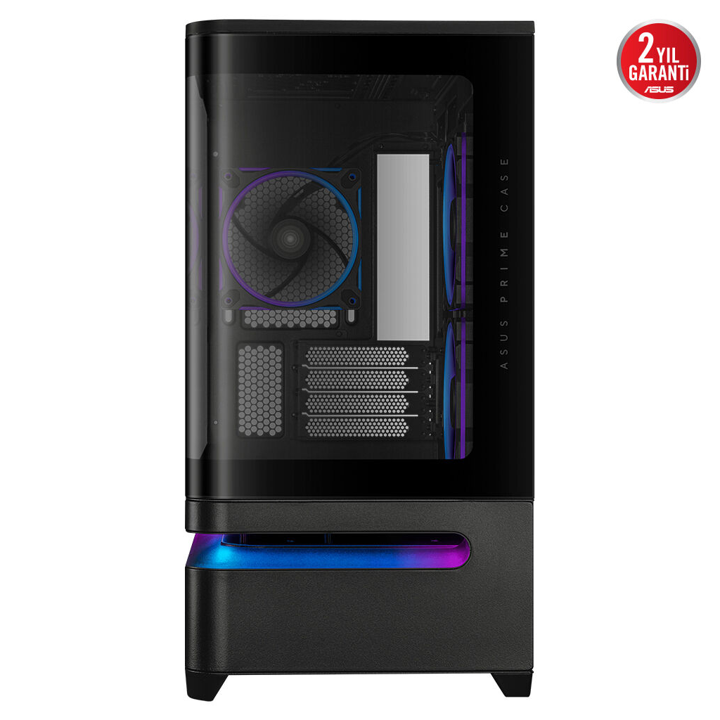 ASUS PRIME AP202 TG ARGB, PSU YOK, Tempered Glass, Kavisli Panel, ARGB, mATX, GAMING KASA
