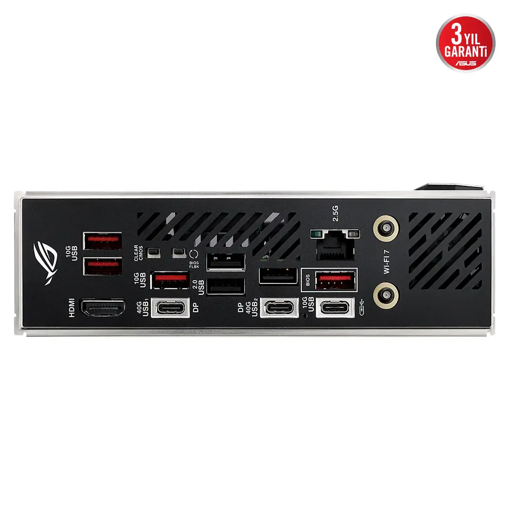 ASUS ROG STRIX X870-I GAMING WIFI, 2xDDR5, 2xM.2, HDMI, DP, Type-C, Wi-Fi 7, Bluetooth v5.4, Mini ITX, AM5 Soket GAMING Anakart