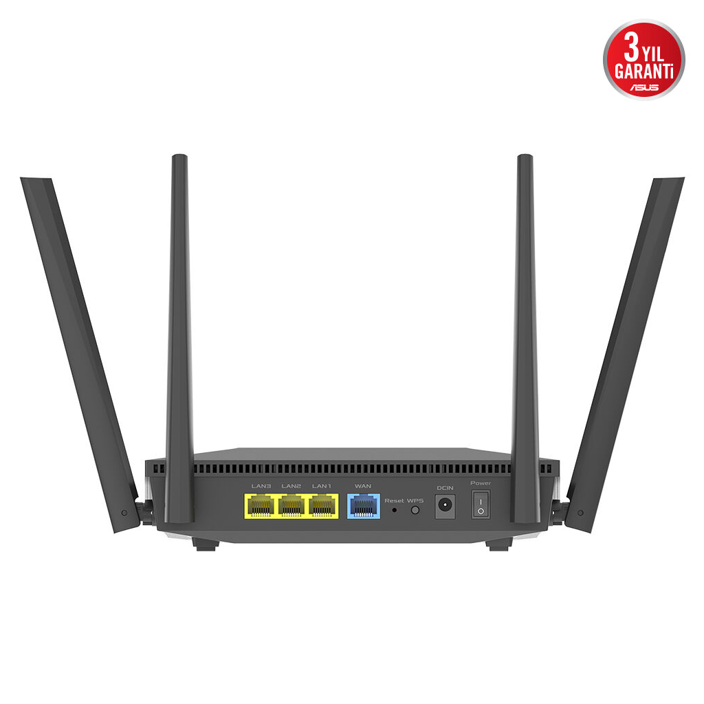 ASUS RT-AX52 Pro, AX3000, 3 Port, 3000Mbps,  Dual Band, WİFİ 6, AiMesh, Extendable Router