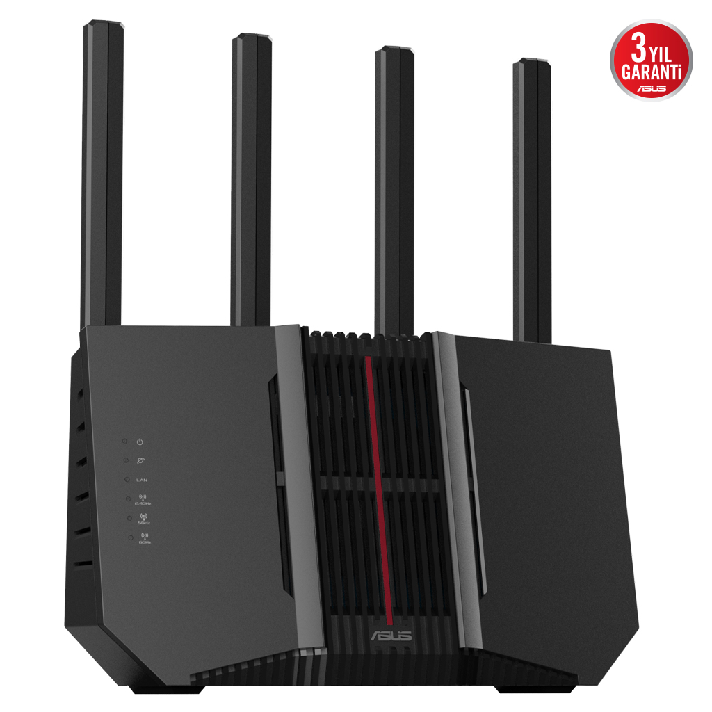 ASUS RT-BE92, BE9700, 4 Port, 9700Mbps, Tri Band, 6GHz WİFİ 7, AiMesh, Gigabit Extendable Router