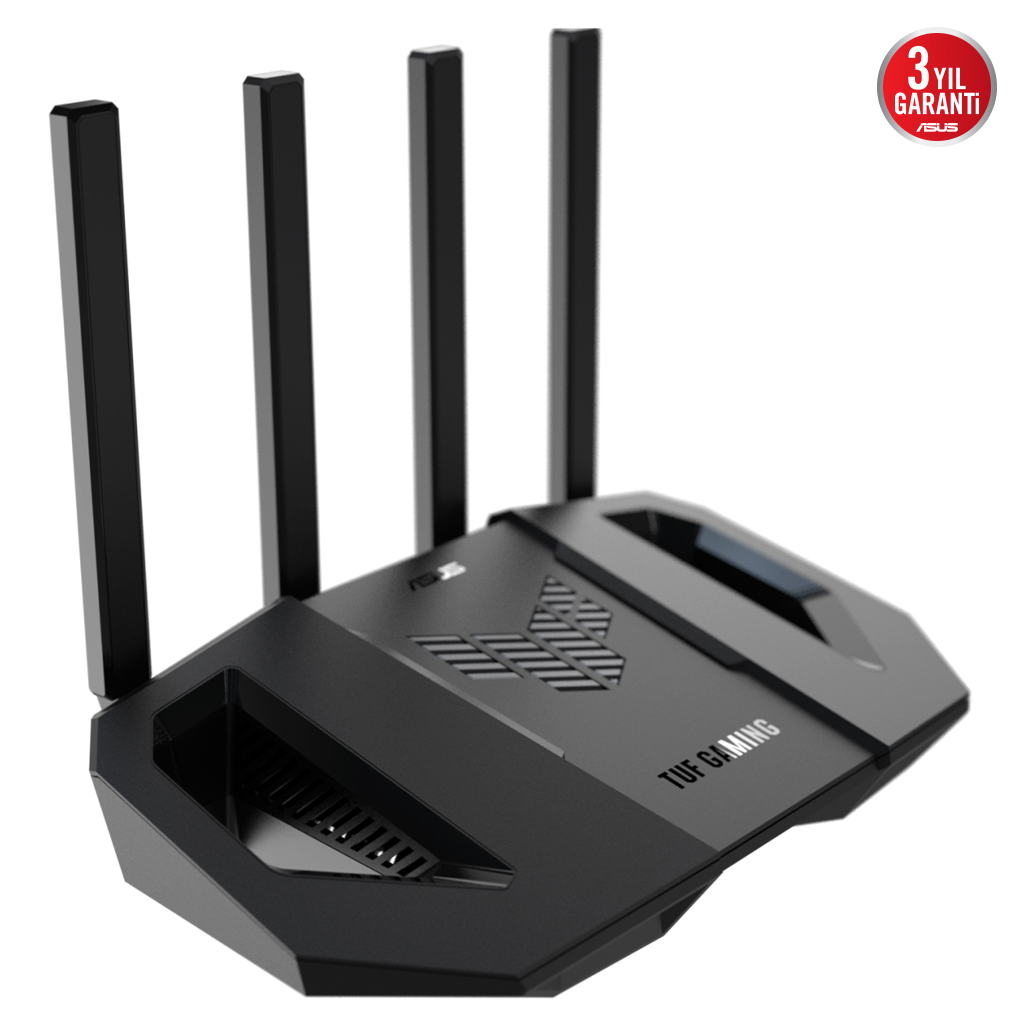 ASUS TUF-BE3600, BE3600, 4 Port, 3600Mbps, Dual Band, WİFİ 7, AiMesh, AiProtection Pro, GAMING Extendable Router