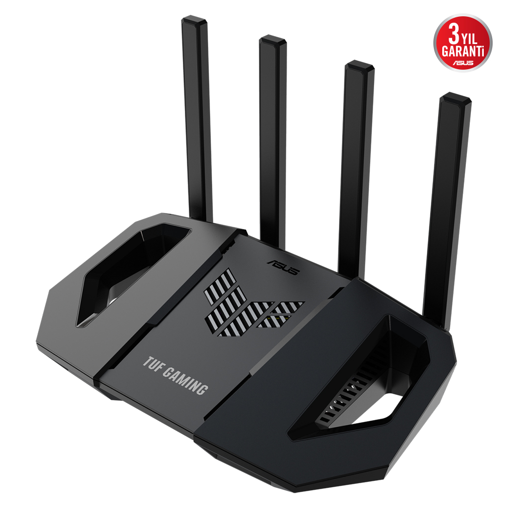 ASUS TUF-BE3600, BE3600, 4 Port, 3600Mbps, Dual Band, WİFİ 7, AiMesh, AiProtection Pro, GAMING Extendable Router