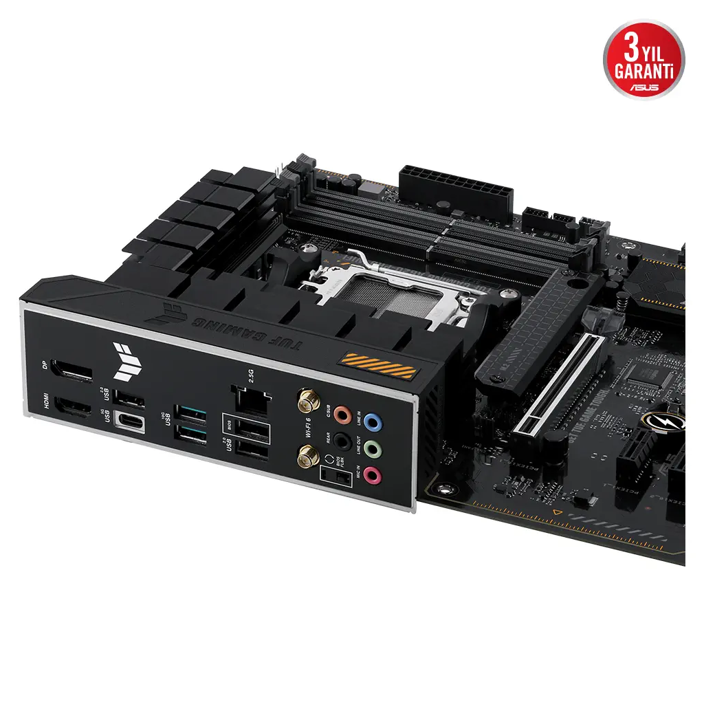 ASUS TUF GAMING A620-PRO WIFI, 4xDDR5, 2x M.2, HDMI, DP, Type-C, AM5 Soket GAMING Anakart