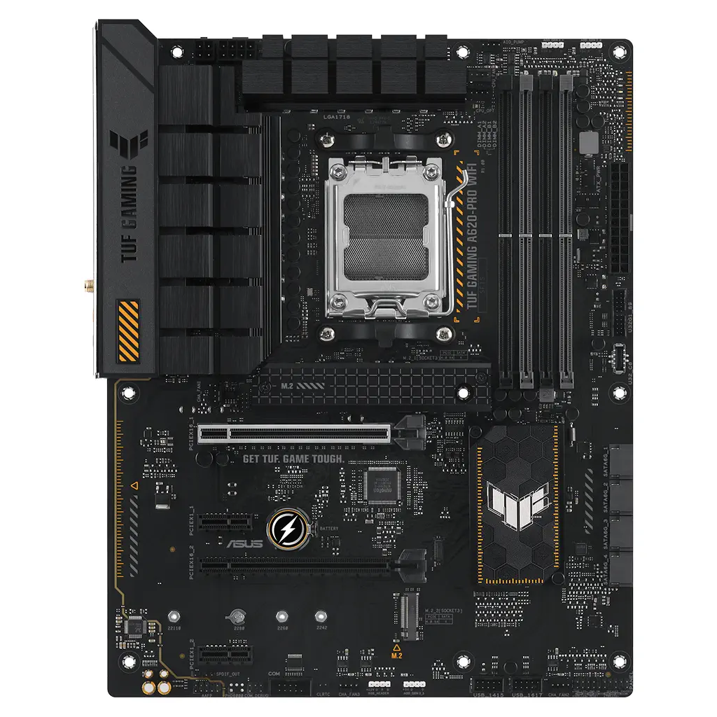 ASUS TUF GAMING A620-PRO WIFI, 4xDDR5, 2x M.2, HDMI, DP, Type-C, AM5 Soket GAMING Anakart