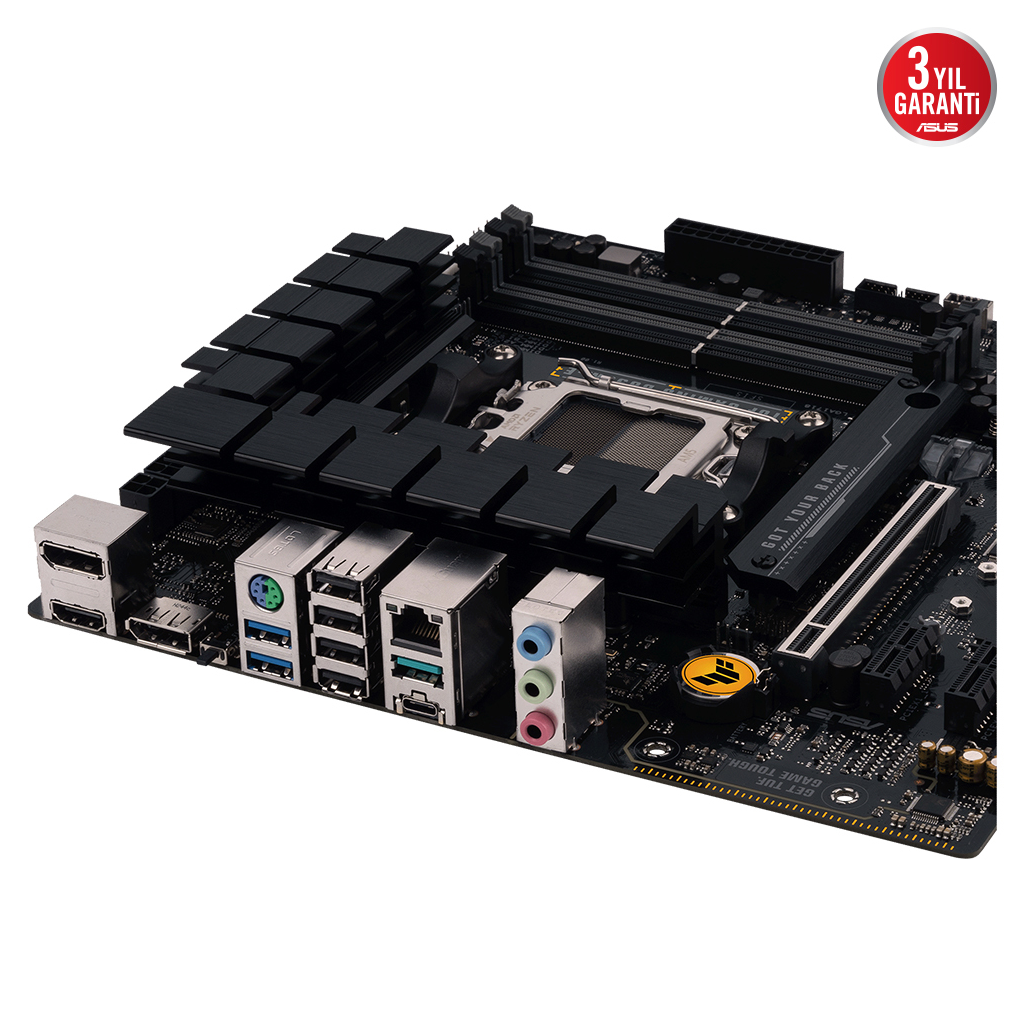 ASUS TUF GAMING B650M-E, 4xDDR5, 2x M.2, HDMI, 2xDP, Type-C, AM5 Soket GAMING Anakart