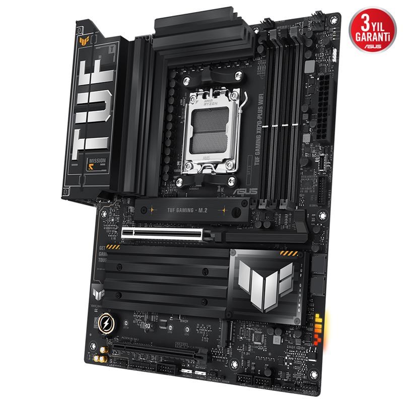 ASUS TUF GAMING X870-PLUS WIFI DDR5 8000MHZ 1XHDMI 2XUSB4 4XM.2 ATX AM5 (AMD AM5 9000/8000/7000 SERİLERİ İLE UYUMLU)