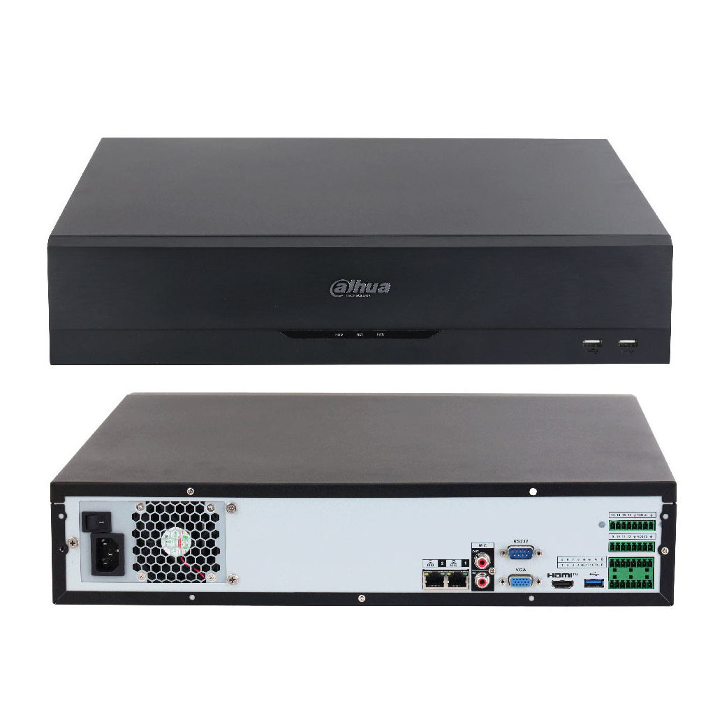 DAHUA  NVR4832-EI, 32Kanal, 16Mpix, H265+, 8 HDD Desteği, 1080P Kayıt, 256Mbps Bant Genişliği, 2 Port GigaBit Lan, NVR