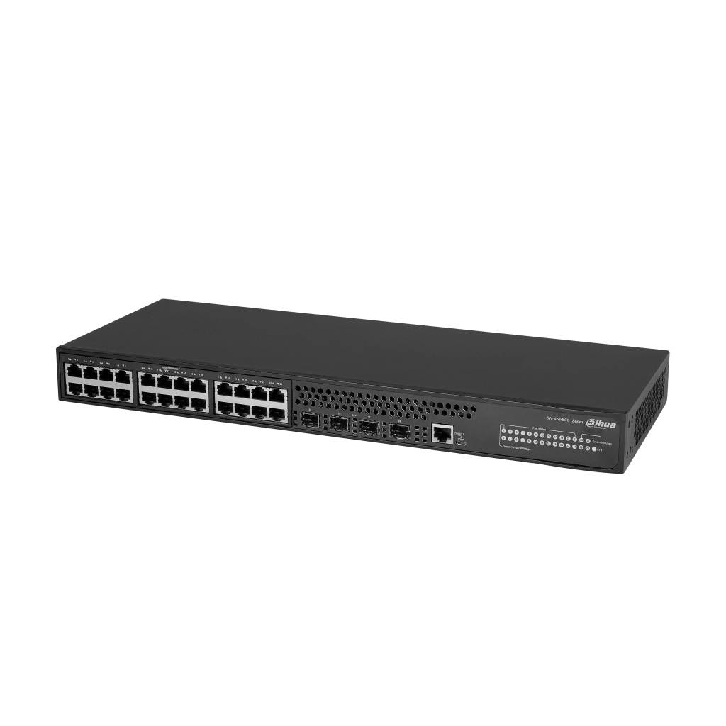 DAHUA AS5500-24GT4XF, 24 Port Gigabit,  4 Port 10G SFP,  L3 Yönetilebilir, Rack Mount Switch