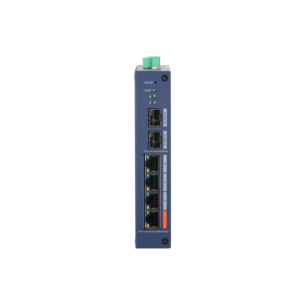 DAHUA CHS4206-4GT-60, 4 Port, Gigabit, PoE 60W, 2 Port SFP, Cloud Yönetilebilir, Switch