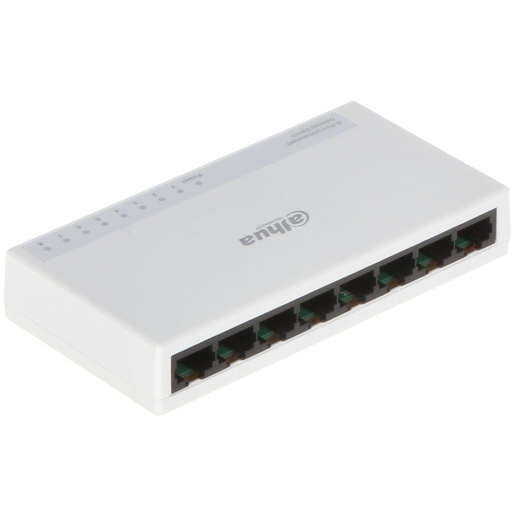 DAHUA PFS3008-8ET-L, 8 Port, MegaBit, Yönetilemez, Masaüstü Switch