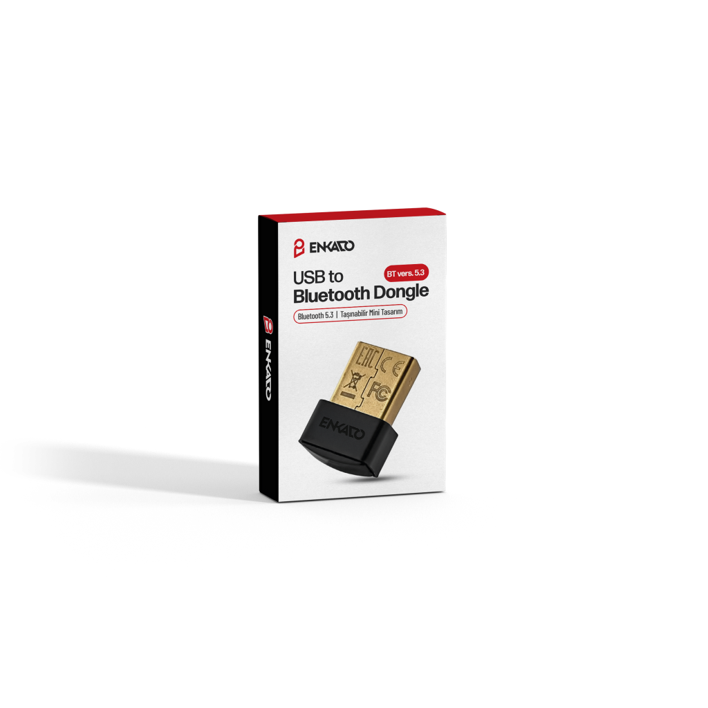 ENKADO EKD-UB100, Bluetooth V5.3, USB Adaptör, Kompakt ve Taşınabilir Tasarım.