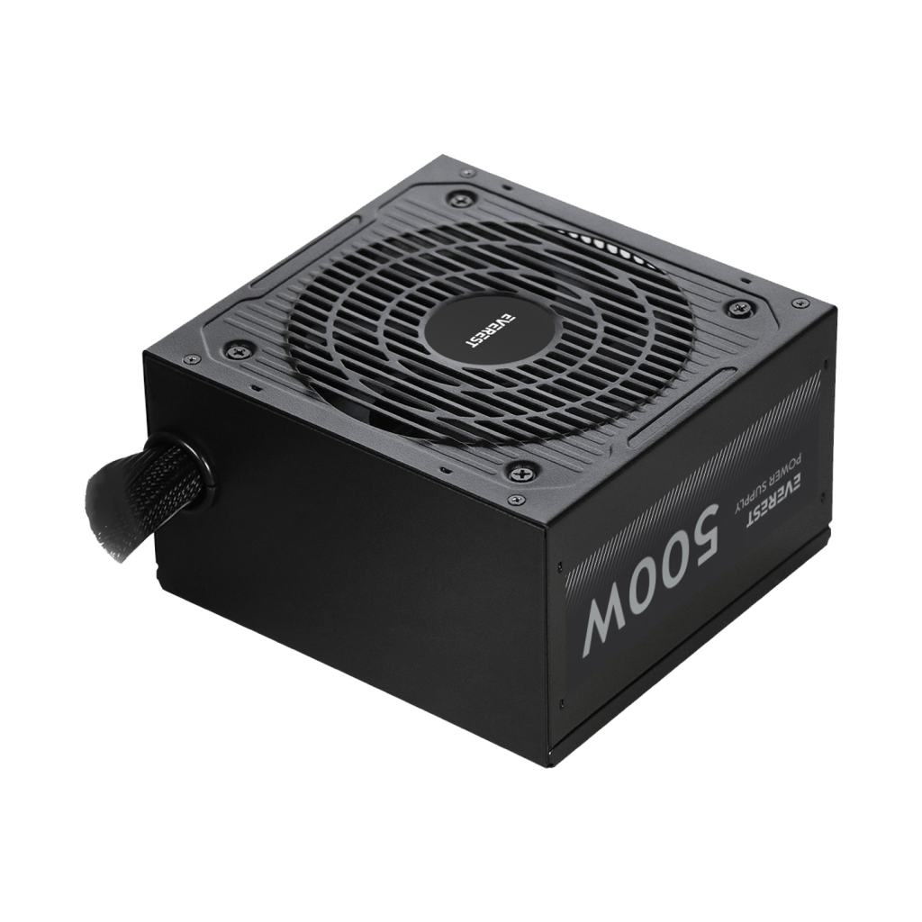 EVEREST EPS-500A, 500W, 12cm Fan, ATX, GAMING Power Supply (PSU) Bulk