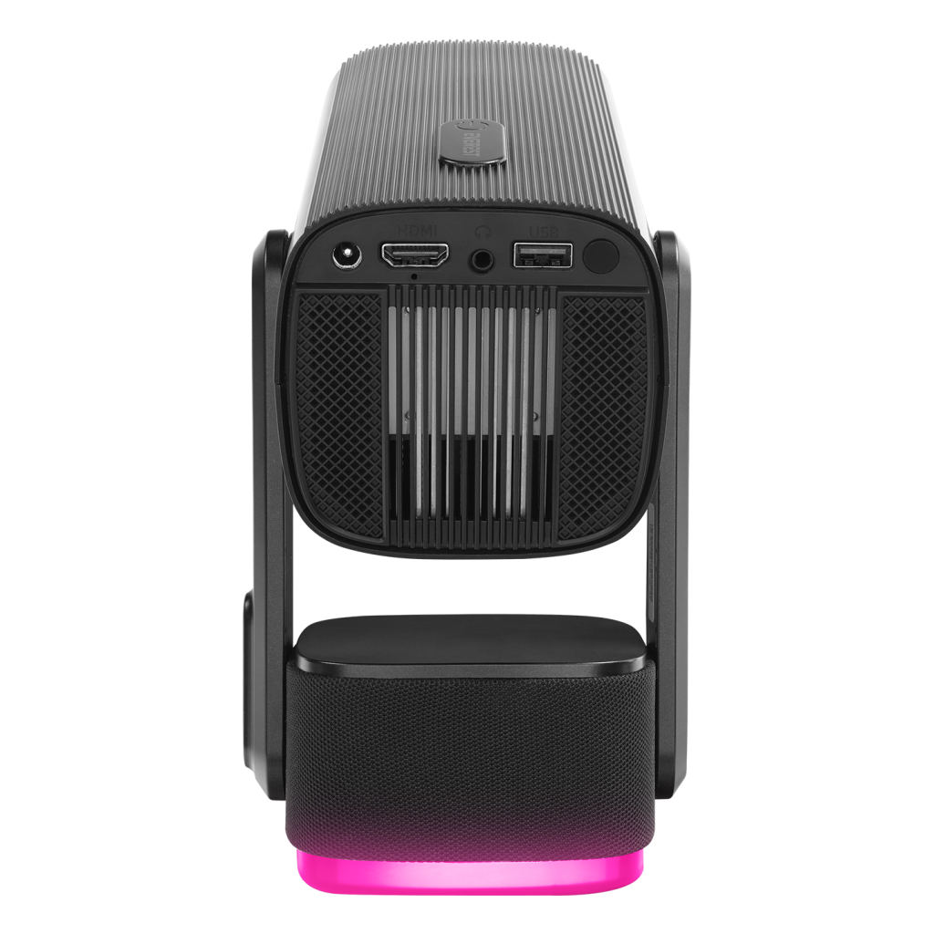 EVEREST PJ08, Siyah, 5200 Lümen, 1280x720, 1xHDMI, 1xUSB, WiFi, Bluetooth, 30.000 Saat Led Ömrü, 6W Speaker, 5200mAh Batarya, Taşınabilir, Android 11, 4K Destekli Projeksiyon Cihazı