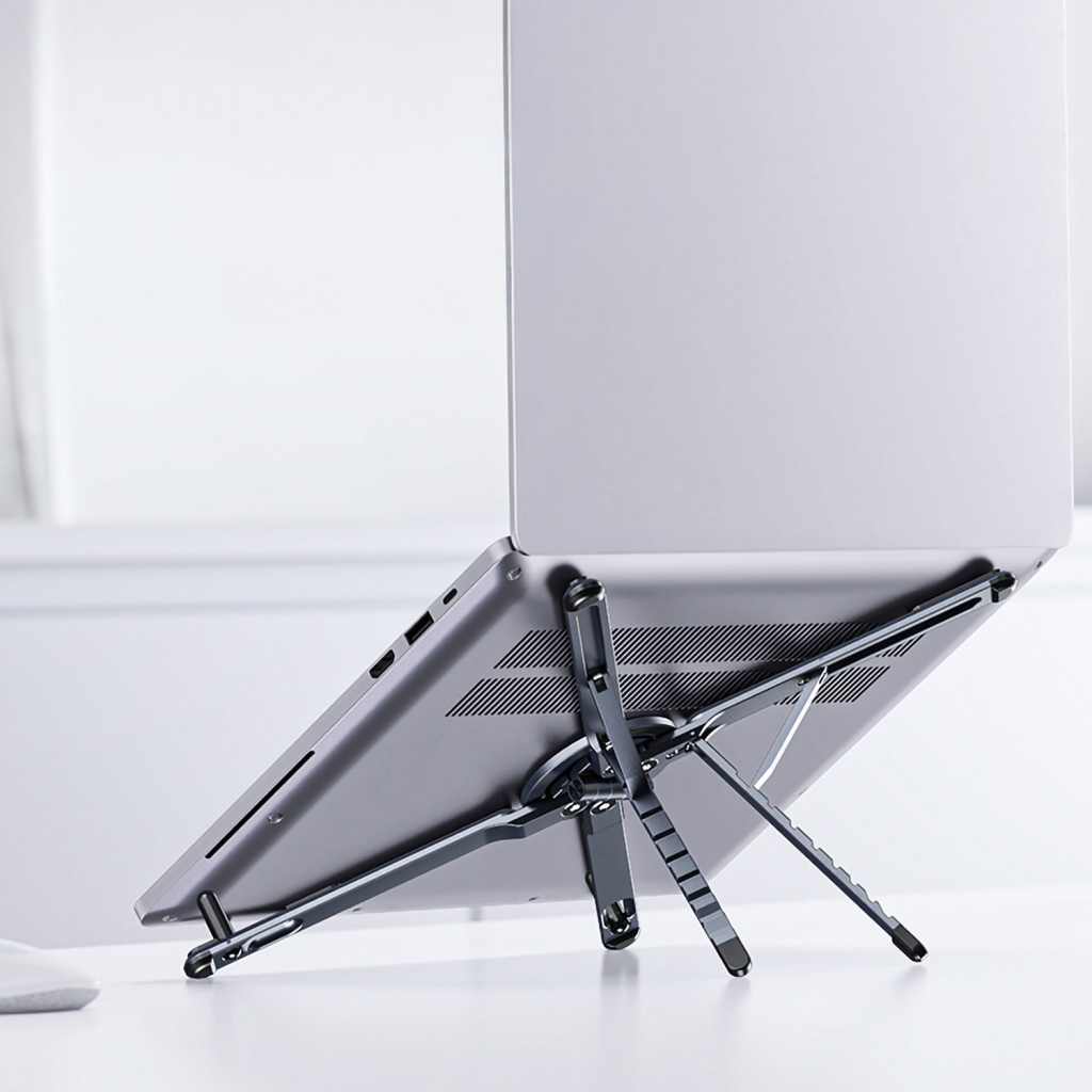FENY FN-MS10, Magsafe, Dönebilen, Ayarlanabilir, Taşınabilir, Katlanır, Telefon-Tablet-Notebook Uyumlu, 8 Kademeli Ayarlanabilir Yükseklik, Alüminyum Stand