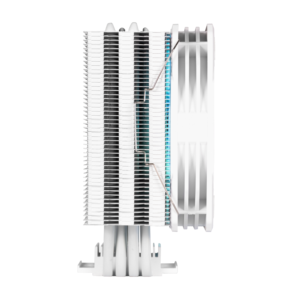 GAMDIAS BOREAS E1-410 WH, White Edition, 120mm, CPU Kule Tipi Hava Soğutma, Doğrudan Temas Teknolojisine Sahip 4 adet Gelişmiş Bakır Isı Borusu (AMD AM4-AM5 ve INTEL Tüm işlemciler ile uyumlu)