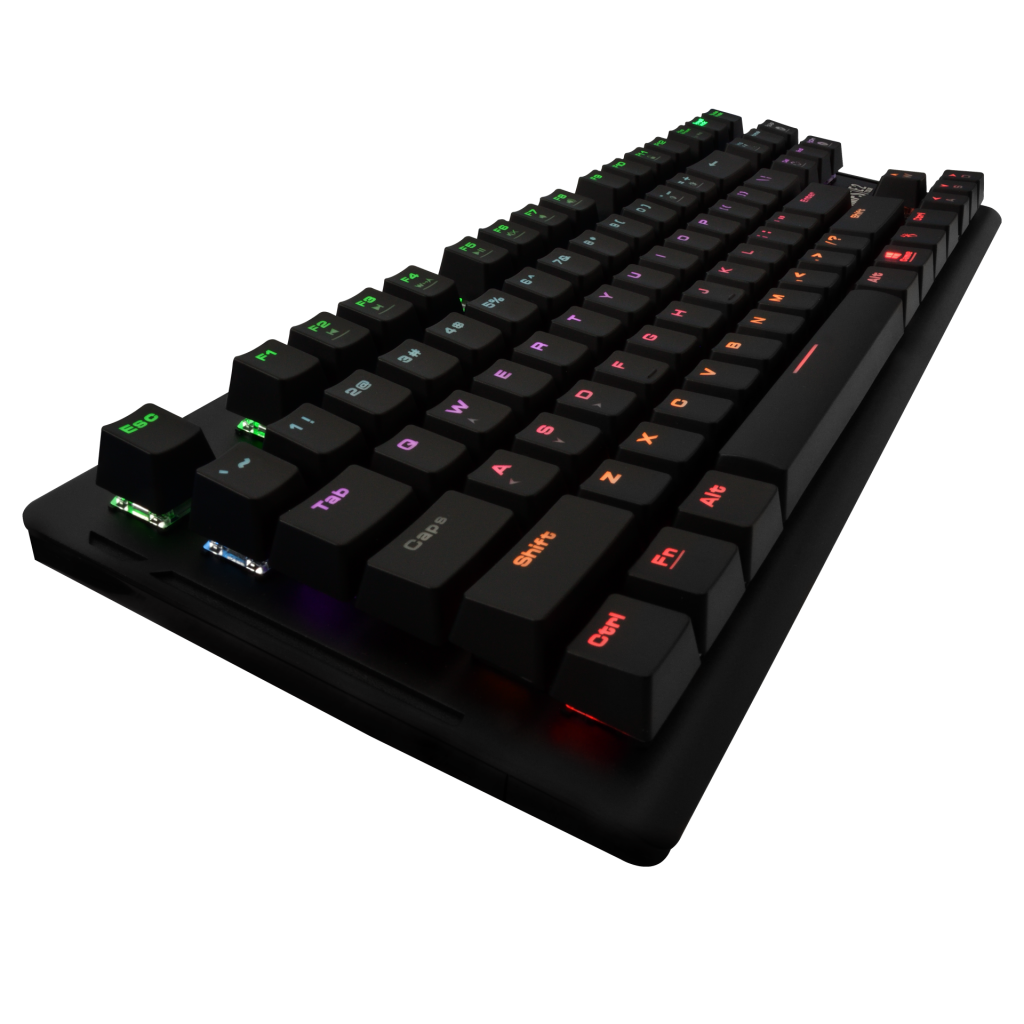 GAMDIAS HERMES-E2, USB Kablolu, İngilizce,  Rainbow Backlight, Blue Mekanik Switch, Gaming Klavye