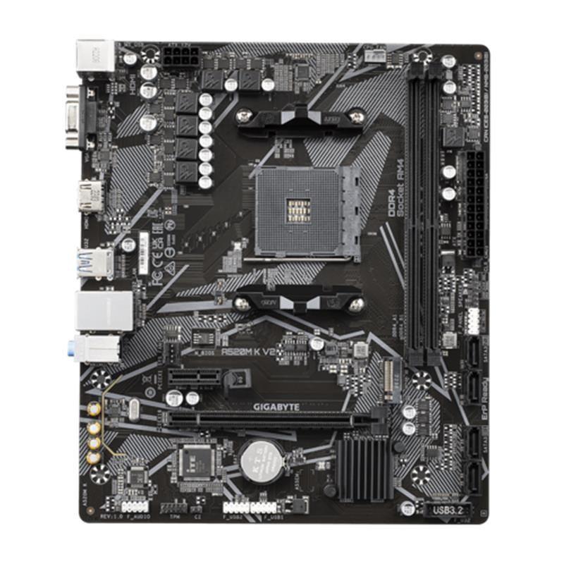 GIGABYTE A520M K V2 DDR4 5100MHZ 1XVGA 1XHDMI 1XM.2 USB 3.2 MATX AM4 (AMD AM4 5000/4000 /3000 SERİSİ İLE UYUMLU)
