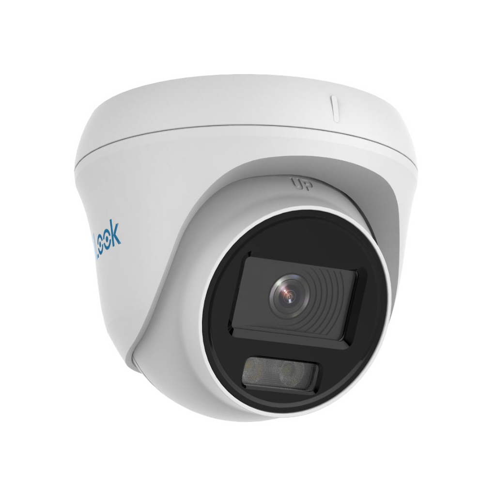 HILOOK IPC-T229H, 2Mpix, 2,8mm Lens, H265+, 30Mt Gece Görüşü, Color Vu Lite, PoE, Dome, IP Kamera
