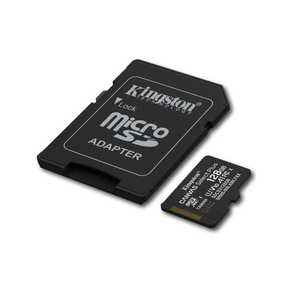 KINGSTON SDCS3/128GB, Canvas Select Plus Gen3 A1, 100Mb/s, MicroSD Kart Bellek (SD Adaptörlü)