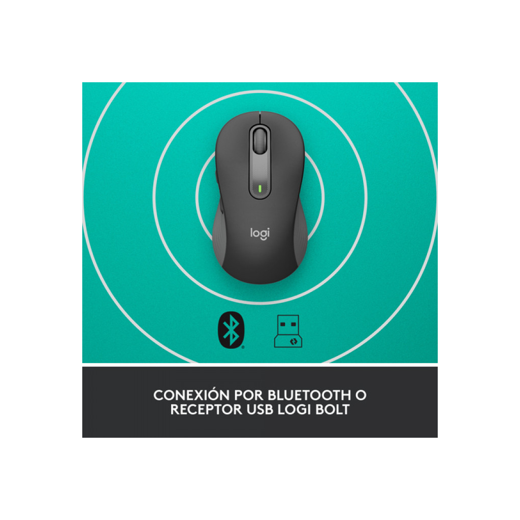 LOGITECH 910-006253, M650 Signature, Siyah, Sağ El, USB Nano 2,4G Kablosuz, 4000dpi, Optik, 5 Tuşlu, 24ay Pil Ömrü, Sessiz Mouse