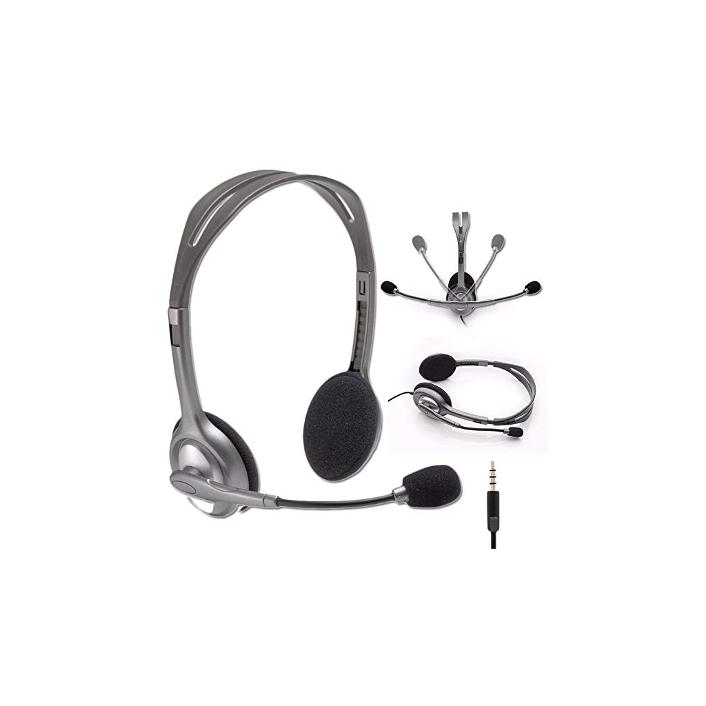 LOGITECH H110, 981-000271, 3,5mm Jac, Çağrı Merkezi, Ofis, Toplantı, Konuşmacı Tipi, Microfonlu Kulaklık