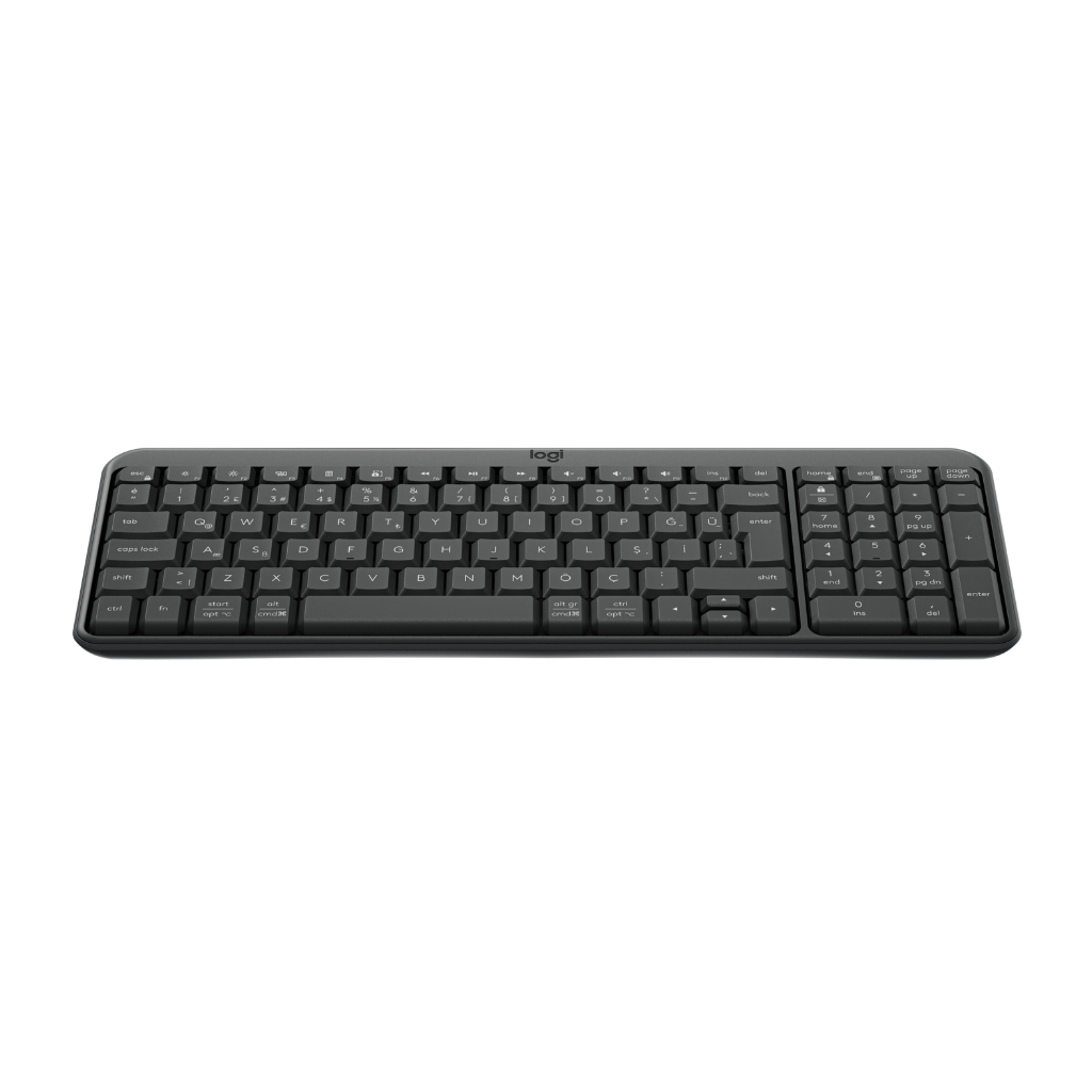 LOGITECH K250, Siyah, 920-013460, Bluetooth, Türkçe Q, Multimedya, Kompakt Klavye