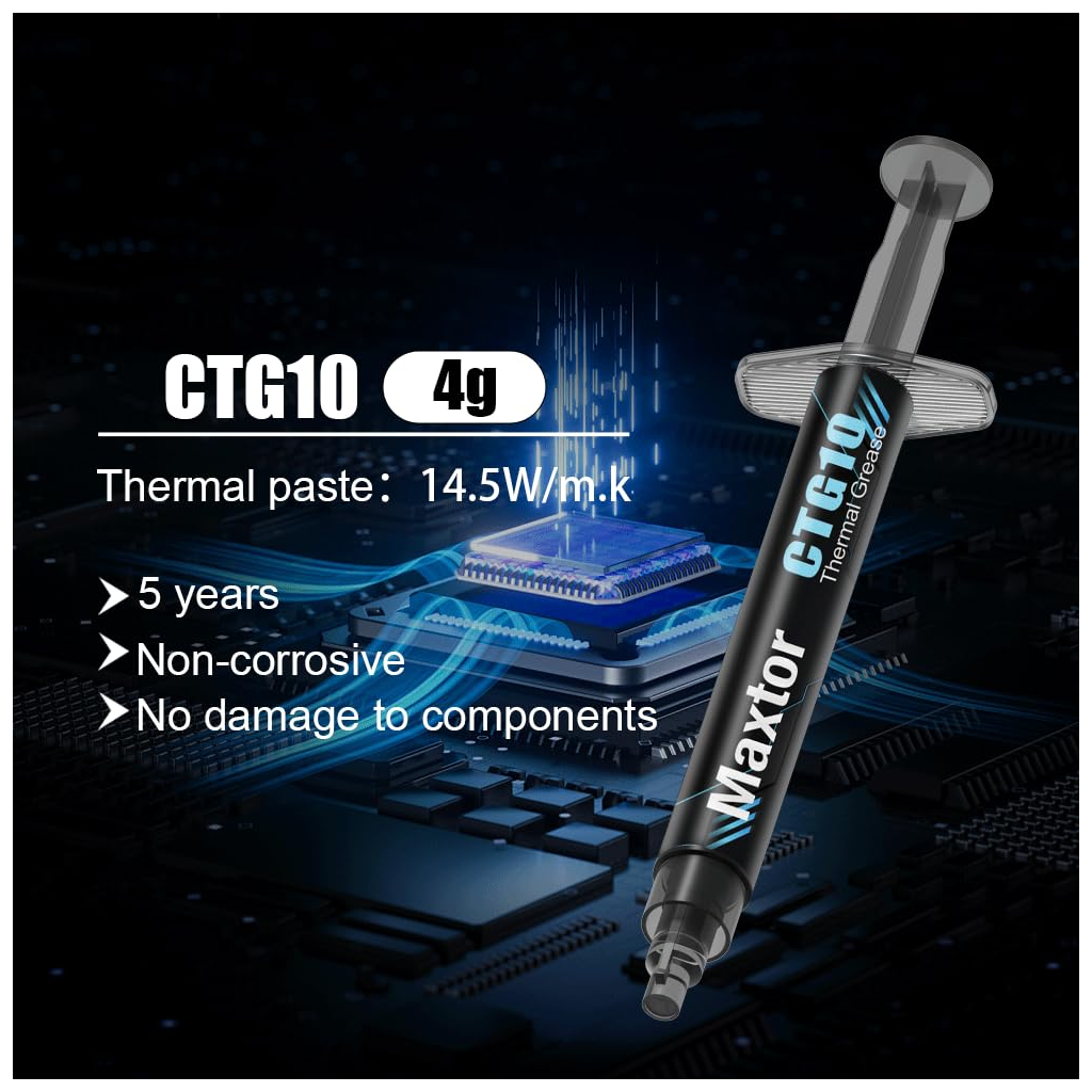 MAXTOR CTG10, 4Gram, Yüksek Performanslı,  Termal Macun, Termal İletkenlik: 14.5W/mK