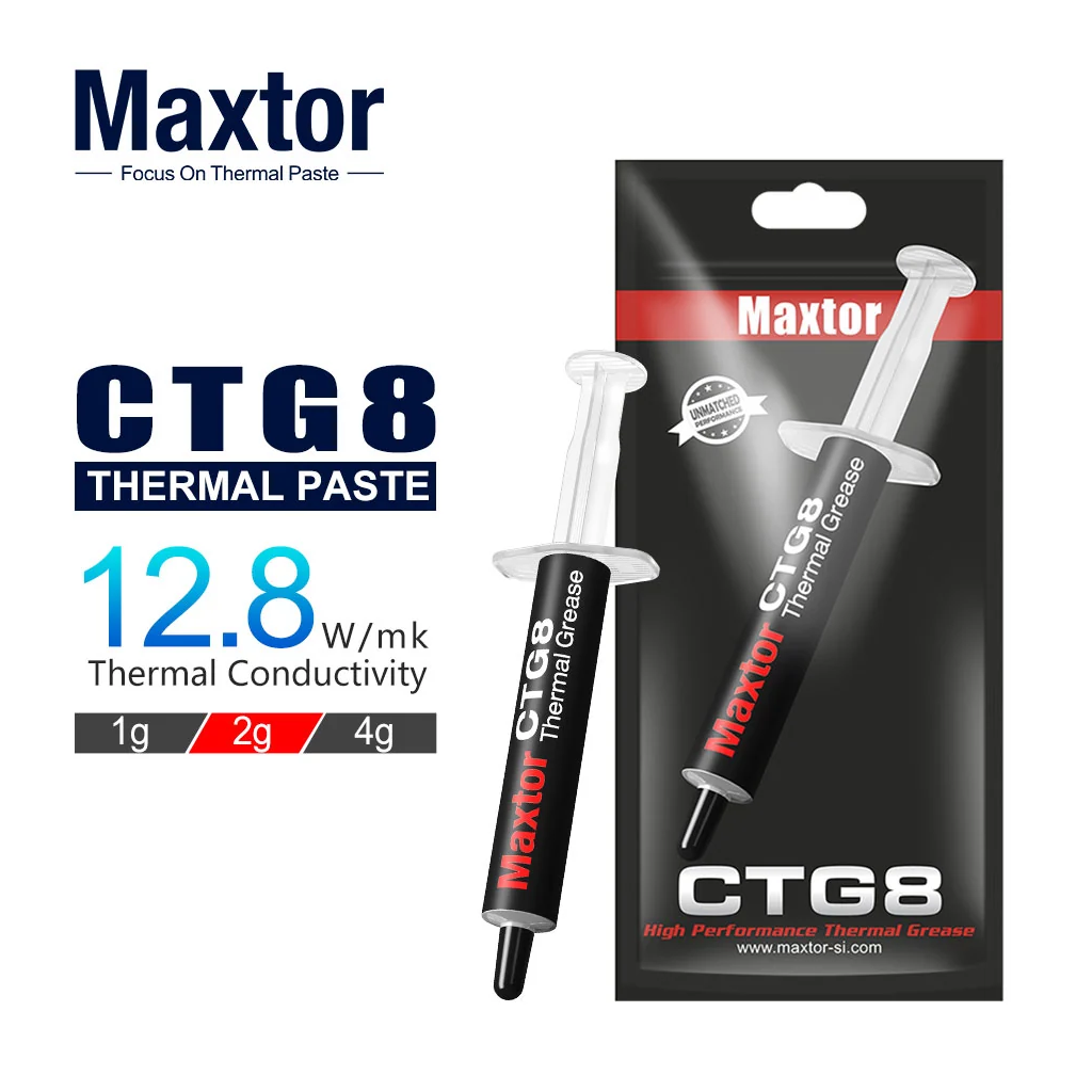 MAXTOR CTG8, 2Gram, Yüksek Performanslı,  Termal Macun, Termal İletkenlik: 12.8W/mK