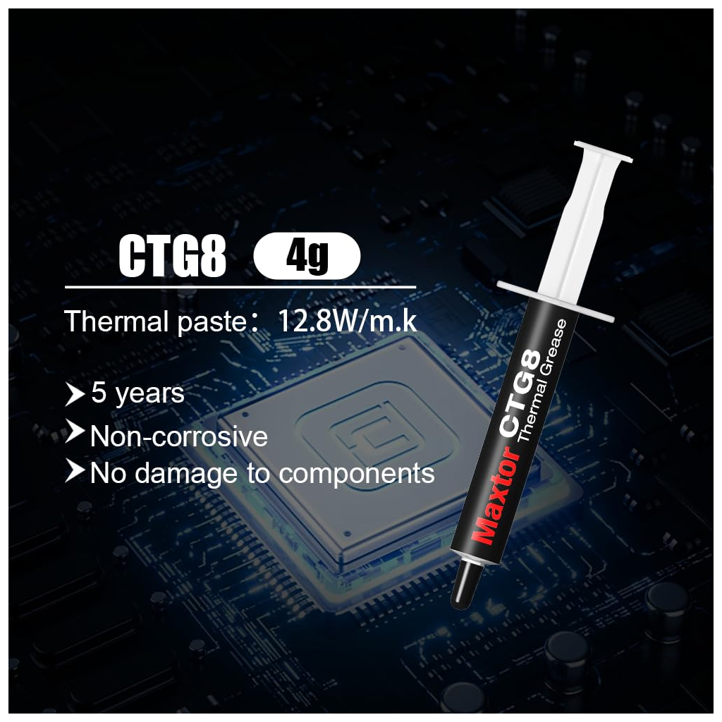 MAXTOR CTG8, 4Gram, Yüksek Performanslı,  Termal Macun, Termal İletkenlik: 12.8W/mK
