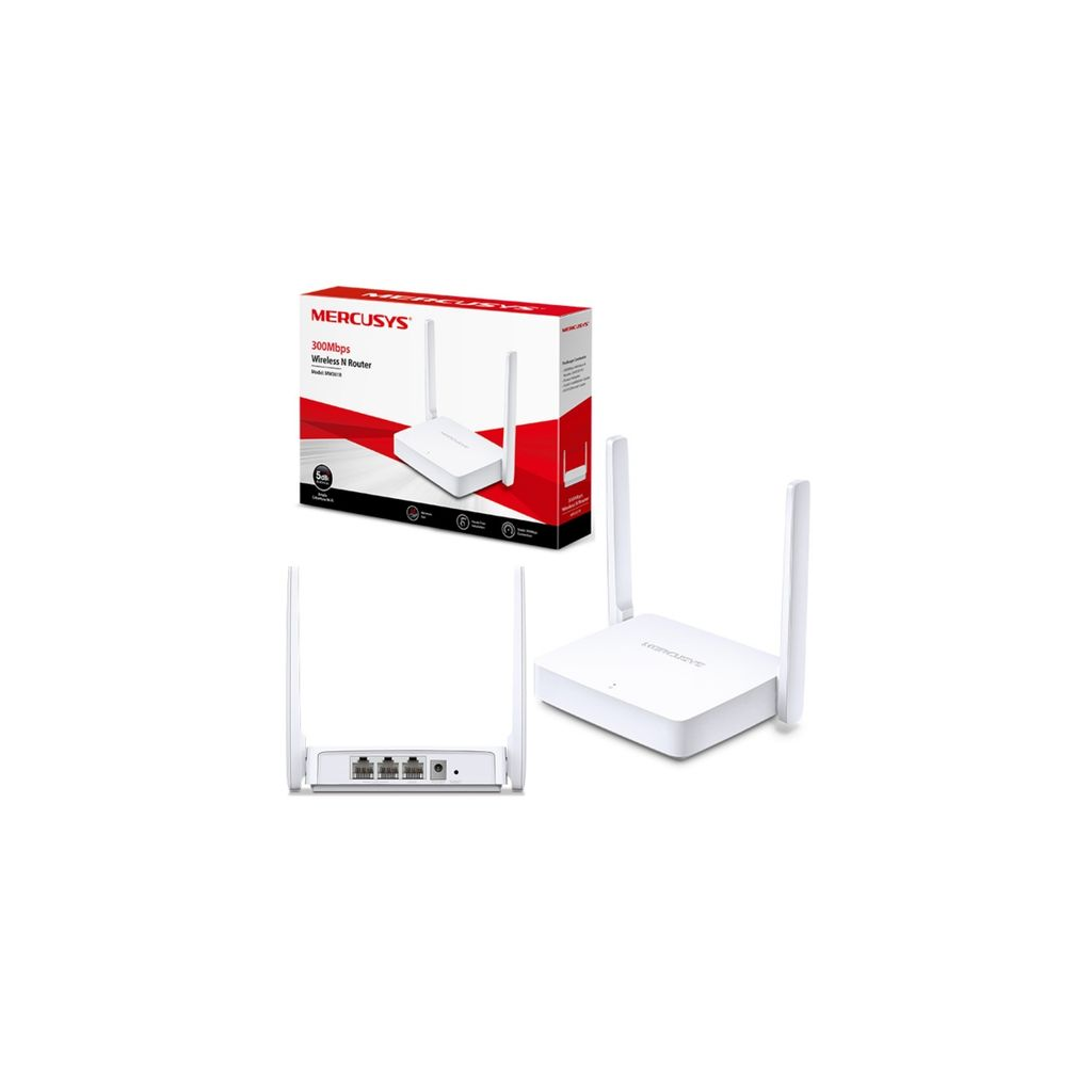 MERCUSYS MW301R, 3Port, 300Mbps, 2.4Ghz WiFi, Masaüstü, Megabit, Router