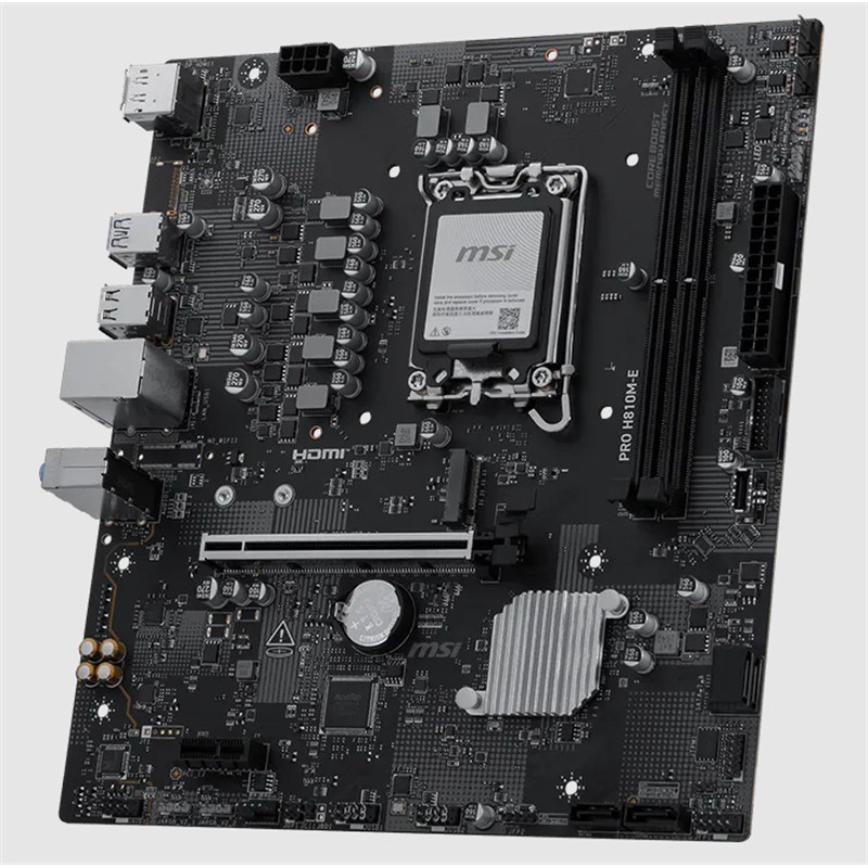 MSI PRO H810M-E DDR5 6400MT/S 1XHDMI 1XDP 1XM.2 USB 3.2 MATX 1851P (INTEL ULTRA PROCESSORS SERIES 2)