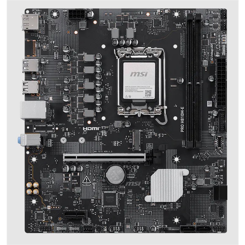 MSI PRO H810M-E DDR5 6400MT/S 1XHDMI 1XDP 1XM.2 USB 3.2 MATX 1851P (INTEL ULTRA PROCESSORS SERIES 2)