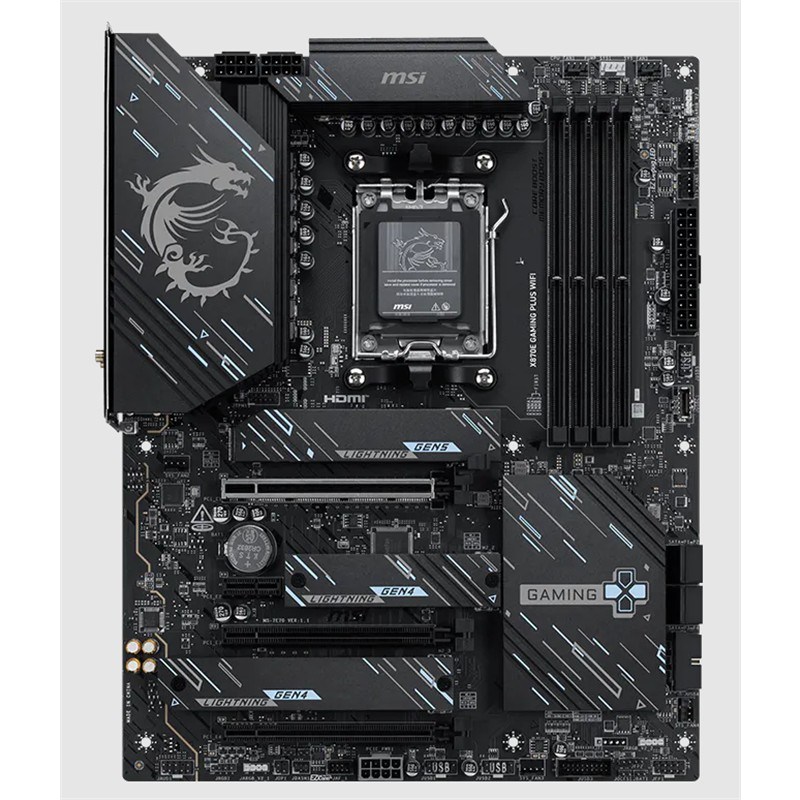 MSI X870E GAMING PLUS WIFI DDR5 8200MT/S 1XHDMI 3XM.2 USB ATX AM5 (AMD AM5 9000/8000/7000 SERİLERİ İLE UYUMLU)