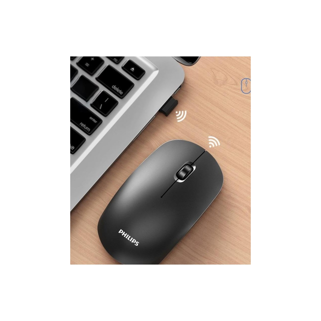 PHILIPS SPK7315B, Siyah, USB Nano 2,4Gh Kablosuz, 1200dpi, Optic, 3 Tuşlu, Sessiz Click, Mouse