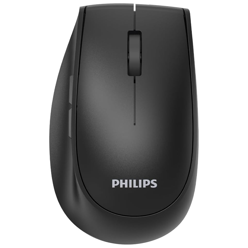 PHILIPS SPK7627B, Siyah, USB Nano 2,4Gh ve Bluetooth Kablosuz, 1600dpi, Optic, 5 Tuşlu, Şarj Edilebilir, Sessiz Click, Mouse